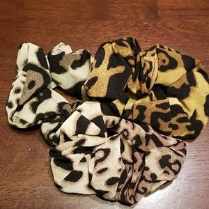 NWT 3 pack animal print scrunchies